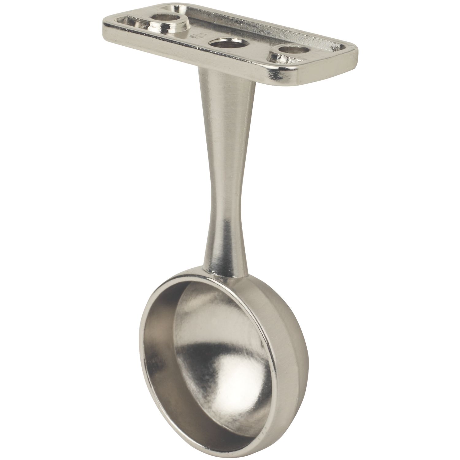 Smith & Locke Round End Brackets Brushed Nickel 25mm 2 Pack (5893V)