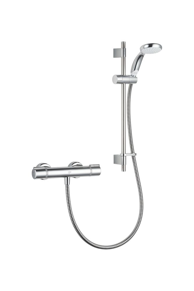 Mira Apt Rear-Fed Exposed Chrome Thermostatic Shower - Free C& C