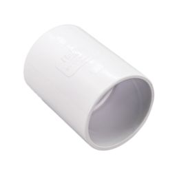 FloPlast  Straight Couplers 40mm x 40mm White 5 Pack