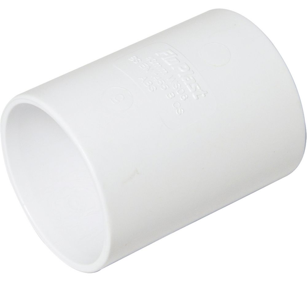 FloPlast  Straight Couplers 40 x 40mm White 5 Pack