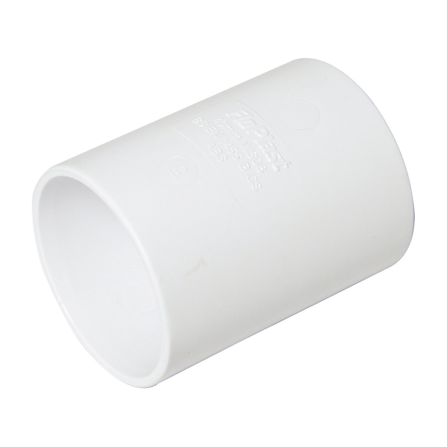 FloPlast Straight Couplers 40mm x 40mm White 5 Pack (58998)