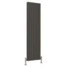 Reina Harley Double 1800mm x 490mm 4854BTU Anthracite Vertical Designer Radiator