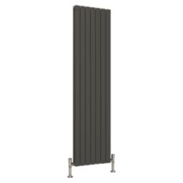 Reina Harley Double 1800mm x 490mm 4854BTU Anthracite Vertical Designer Radiator