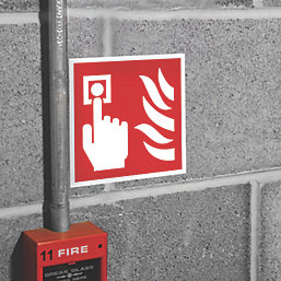 Non Photoluminescent "Fire Alarm Call Point" Sign 150mm x 150mm