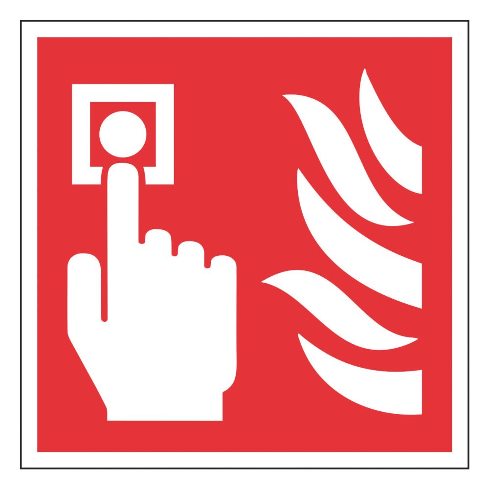 Essentials Non Photoluminescent "Fire Alarm Call Point" Sign 150mm x