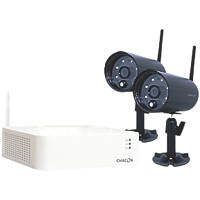 Chacon  1TB 4-Channel 1080p Wireless IP HD DVR & 2 Indoor & Outdoor Cameras