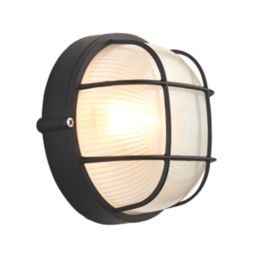 LAP Napoli Outdoor Round Caged Bulkhead Black