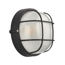 LAP Napoli Outdoor Round Caged Bulkhead Black