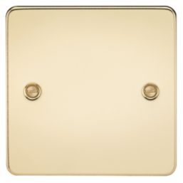 Knightsbridge  1-Gang Blanking Plate Polished Brass