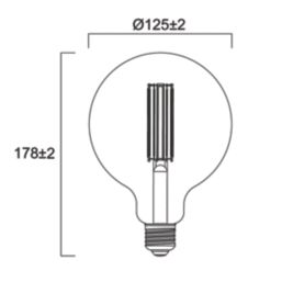 Sylvania TOLEDO VINTAGE E27 G125 LED Light Bulb  640lm 7W