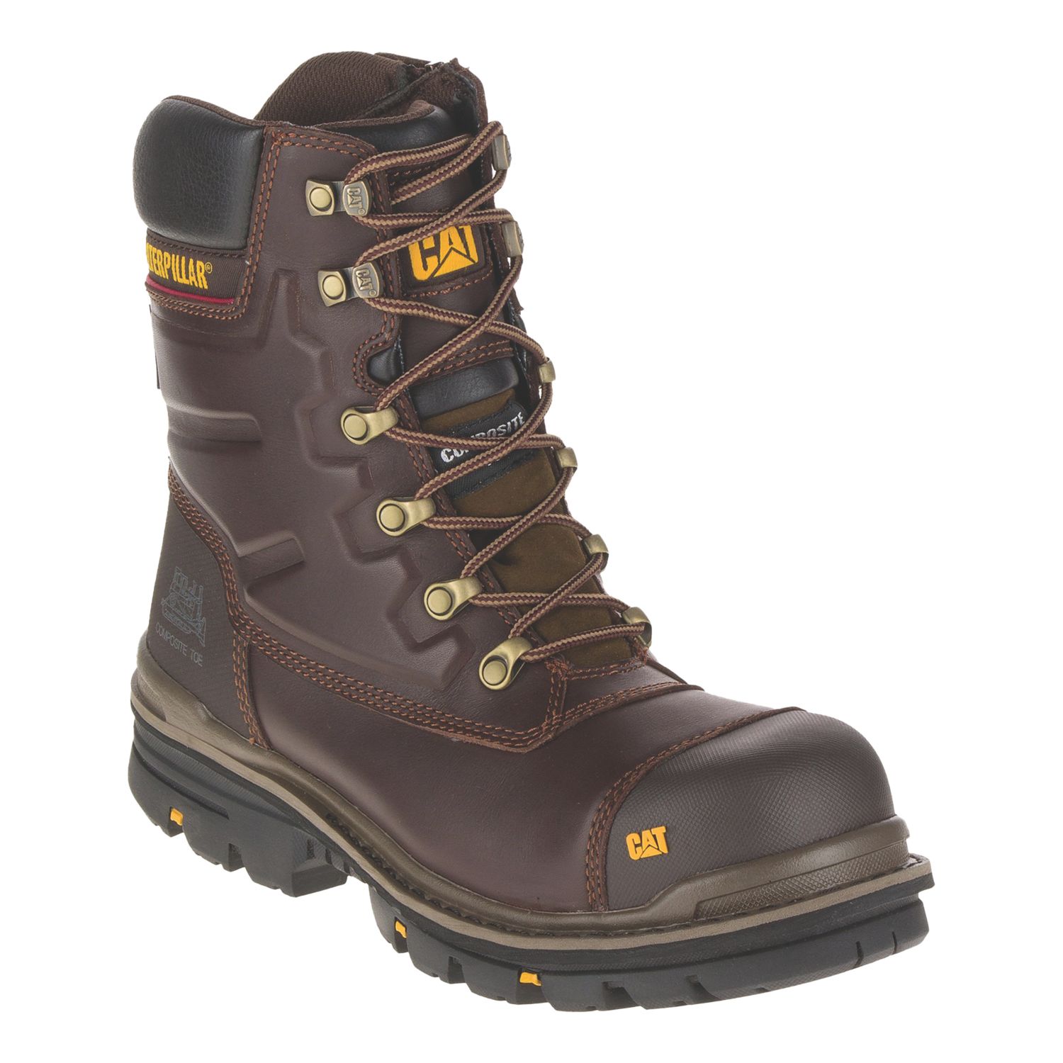 CAT Premier Size 9 Brown Waterproof Safety Boots (589XP)