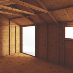 Mercia Modular 14' x 10' (Nominal) Reverse Apex Shiplap T&G Timber Workshop
