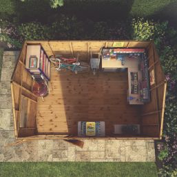 Mercia Modular 14' x 10' (Nominal) Reverse Apex Shiplap T&G Timber Workshop