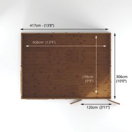 Mercia Modular 14' x 10' (Nominal) Reverse Apex Shiplap T&G Timber Workshop