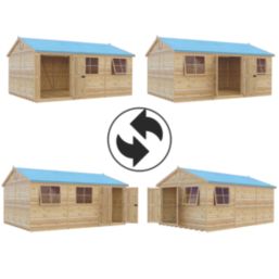 Shire  17' 6" x 12' (Nominal) Apex Tongue & Groove Timber Workshop with Assembly