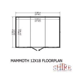 Shire  17' 6" x 12' (Nominal) Apex Tongue & Groove Timber Workshop with Assembly