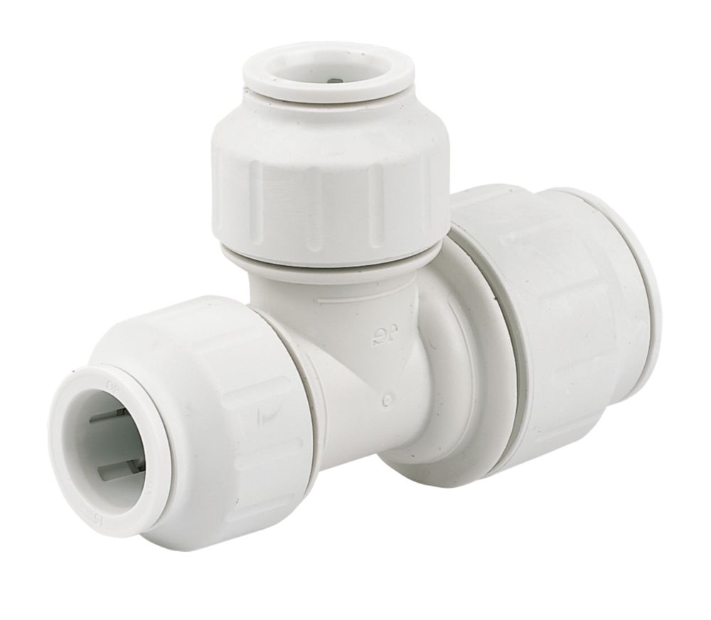 JG Speedfit  Plastic Push-Fit Reducing Tee 15mm x 10mm x 10mm