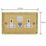 Varilight  13A 2-Gang SP Switched Socket + 4A 20W 2-Outlet Type A & C USB Charger Georgian Brass with White Inserts