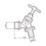 Flomasta Union Bib Cock 100mm H x 65.5mm L 1/2" x 3/4"