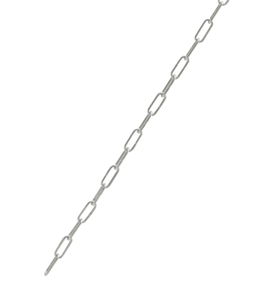 Essentials SideWelded ZincPlated Long Link Chain 3mm x 10m Screwfix