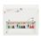 Contactum Defender 1.0 12-Module 6-Way Populated High Integrity Dual RCD Consumer Unit