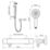 Aqualisa Sierra Safe Touch Rear-Fed Exposed Chrome Thermostatic Bar Mixer Shower