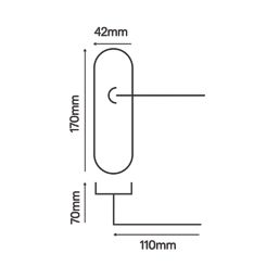 Smith & Locke Corfe Fire Rated WC Door Handles Pair Satin Chrome