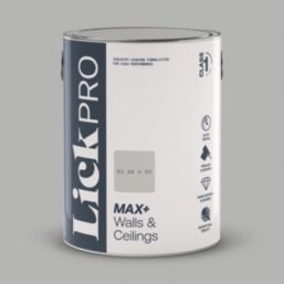 LickPro Max+ 5Ltr Grey BS 00 A 05 Matt Emulsion  Paint