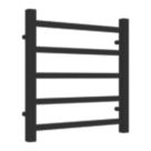 Reina 500mm x 500mm 693BTU Black Flat Designer Towel Radiator