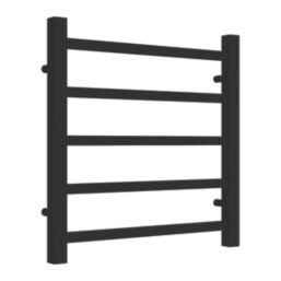 Reina 500mm x 500mm 693BTU Black Flat Designer Towel Radiator