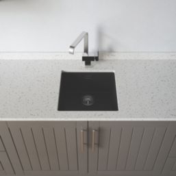 Carysil EN400-BK 1 Bowl Granite Composite Kitchen Sink Black 430mm x 460mm