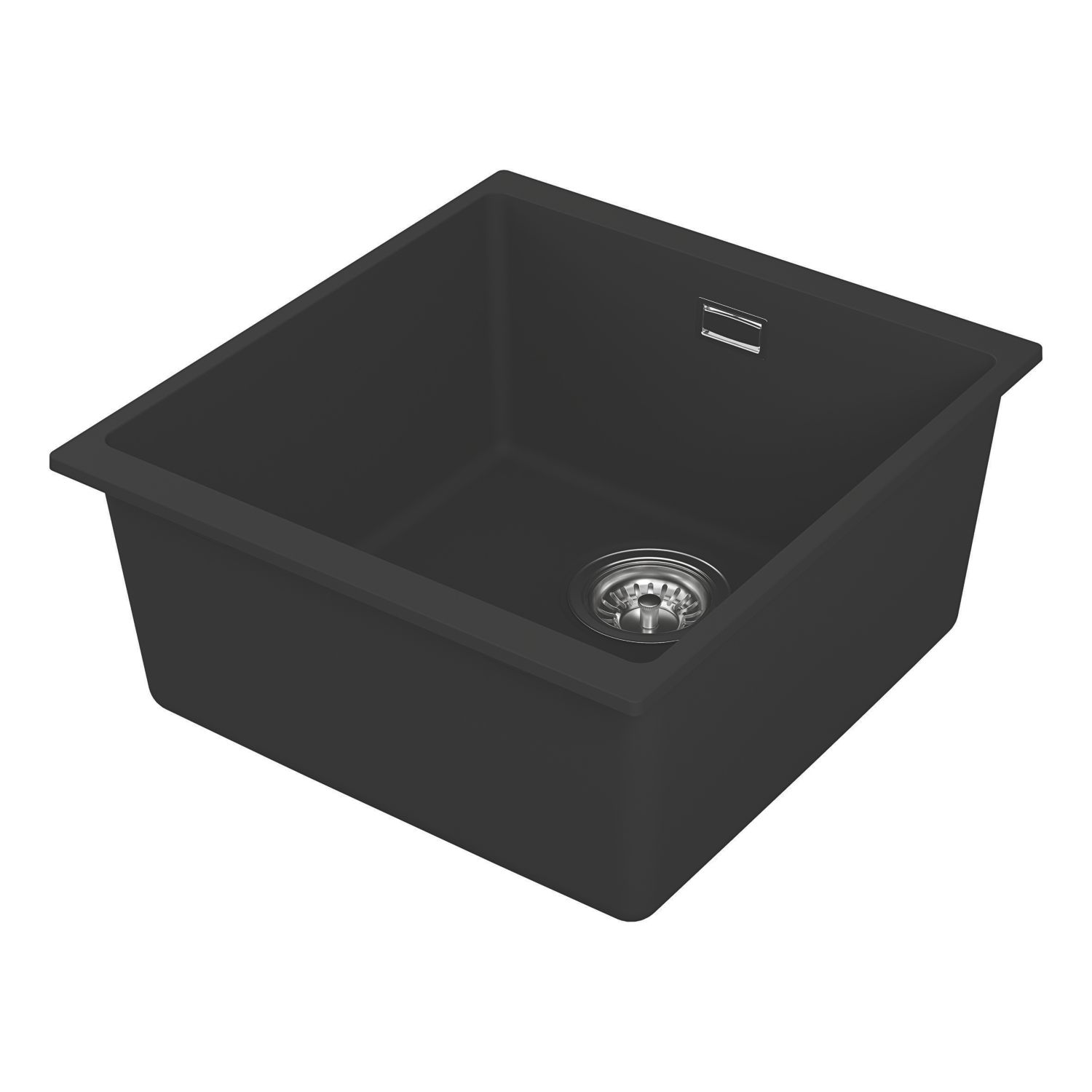 Carysil EN400-BK 1 Bowl Granite Composite Kitchen Sink Black 430mm x 460mm (590RE)