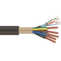 Time EV-Ultra Black  5-Core 10mm² & Cat 5e 4-Pair EV Charging Cable 1m Coil