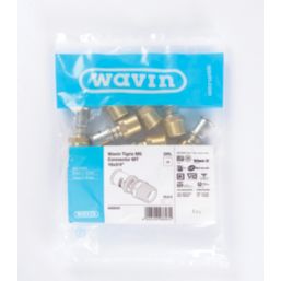 Wavin Tigris  Multi-Layer Composite Press-Fit Adapting Male Couplers 0.75" x 16mm 10 Pack