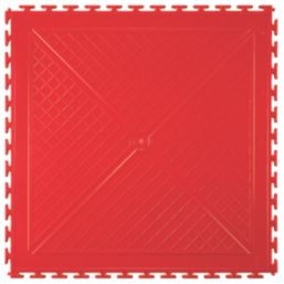 Ecotile E500/7 Interlocking Floor Tiles Red 7mm 4 Pack