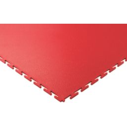Ecotile E500/7 Interlocking Floor Tiles Red 7mm 4 Pack