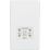Knightsbridge  2-Gang Dual Voltage Shaver Socket 115 V / 230V Matt White with White Inserts