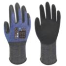 Wonder Grip WG-1875 Dexcut Cut-Resistant Gloves Blue Medium