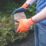 ClipGlove Landscaper   Polyester & Latex Gardening Gloves Navy / Orange Medium