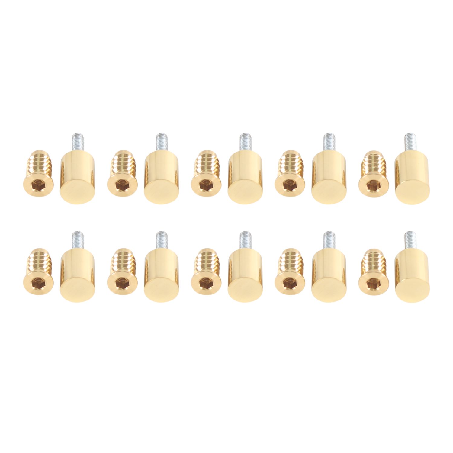 Smith & Locke 39mm Sash Stops Polished Brass 10 Pack (590YX)