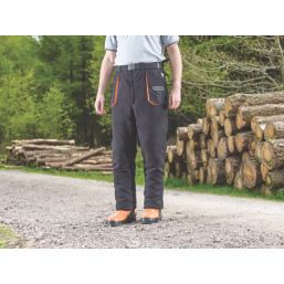 Oregon Yukon Type A Chainsaw Trousers Black/Orange 32-34" W 30" L