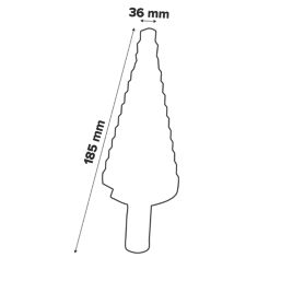 Erbauer Straight Shank Multi-Material Step Drill Bit 6mm - 36mm