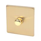Varilight V-Dim 1-Gang 2-Way  Dimmer Switch  Brushed Brass