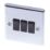 LAP  10AX 3-Gang 2-Way Light Switch  Polished Chrome with Black Inserts