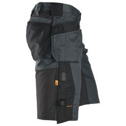 Snickers 6151 Stretch Work Shorts Steel Grey / Black 36" W