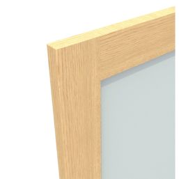 Green & Taylor  1-Frosted Light Unfinished Oak Wooden Shaker Internal Door 1981mm x 838mm