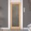 Green & Taylor  1-Frosted Light Unfinished Oak Wooden Shaker Internal Door 1981mm x 838mm
