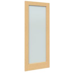 Green & Taylor  1-Frosted Light Unfinished Oak Wooden Shaker Internal Door 1981mm x 838mm