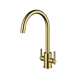 Clearwater Rococo Monobloc Mixer Tap Brusheed Brass PVD