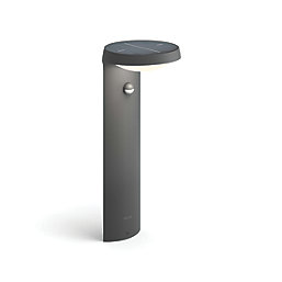Philips Tyla 400mm Outdoor LED Solar Pedestal Light Anthracite 255lm